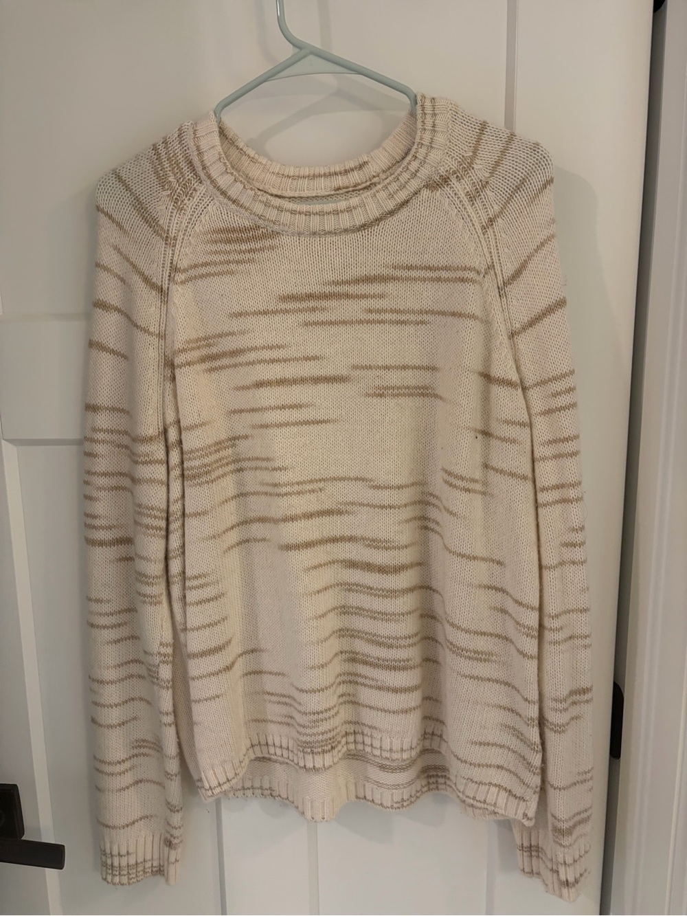 J.Crew Cream and Beige Marled Crewneck Sweater - Women's